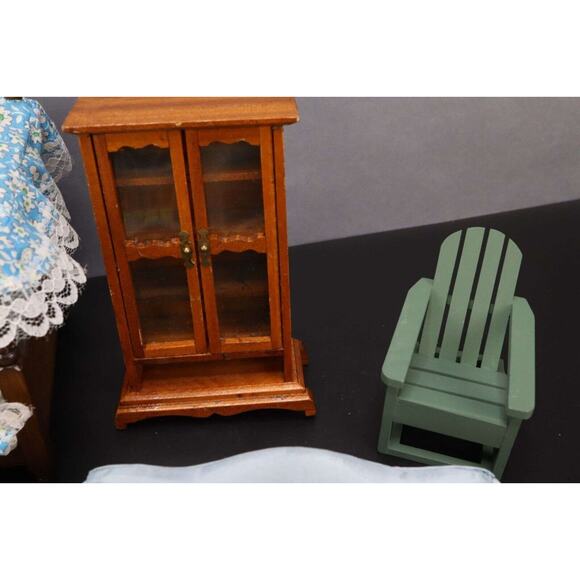 Vintage Miniature Dollhouse Furniture Bike Buggies Birdbath Books Etc. - Picture 6 of 8